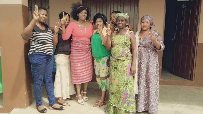 Women posing together and smiling