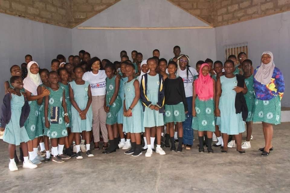 Jana Foundation with girls at a leadership and positive-choices session