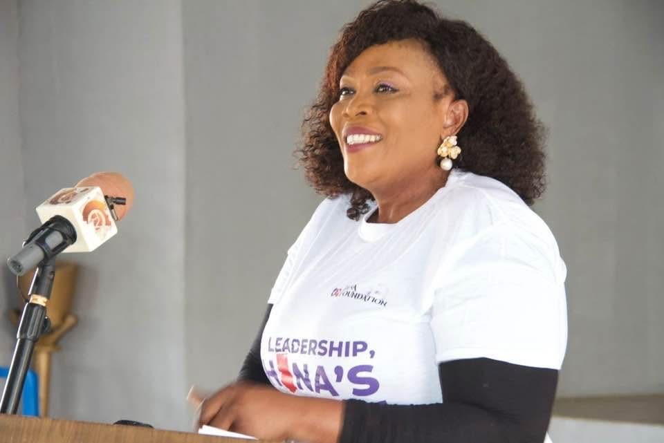 Jana Foundation speaker addressing the girls on leadership