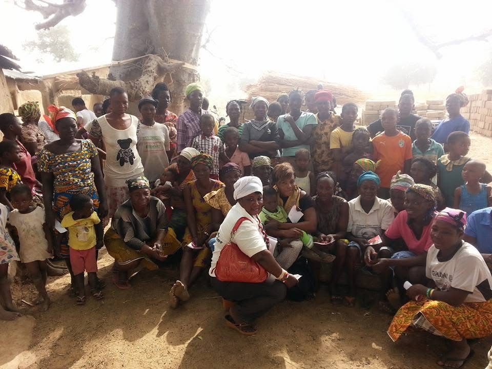 Jana Foundation staff meeting women in the village